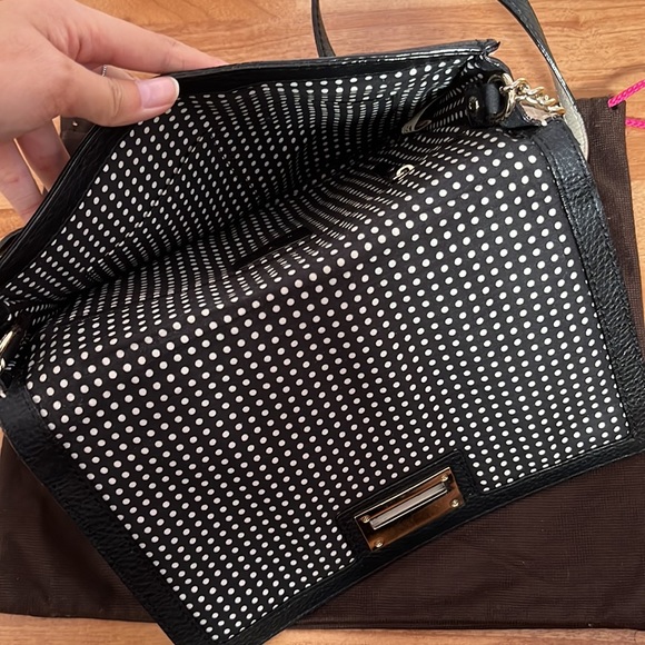 Kate Spade Black Mini Purse with Black/White Strap - Picture 9 of 11